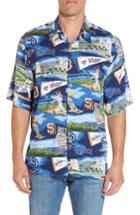 Men's Reyn Spooner San Diego Padres Print Camp Shirt - Blue