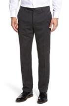 Men's Incotex Benson Flat Front Wool Blend Trousers - Grey