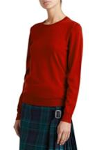 Women's Burberry Viar Merino Wool Sweater - Red
