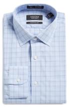 Men's Nordstrom Men's Shop Smartcare(tm) Traditional Fit Check Dress Shirt .5 - 32 - Blue