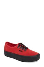 Women's Vans Authentic 2.0 Platform Sneaker .5 M - Red