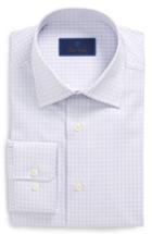 Men's David Donahue Slim Fit Plaid Dress Shirt .5 - 32/33 - Pink
