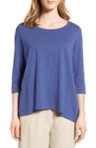 Women's Eileen Fisher Organic Cotton Top, Size - Blue