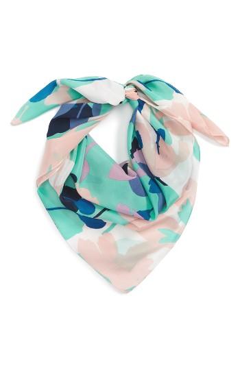 Women's Halogen Kelley Floral Square Silk Scarf