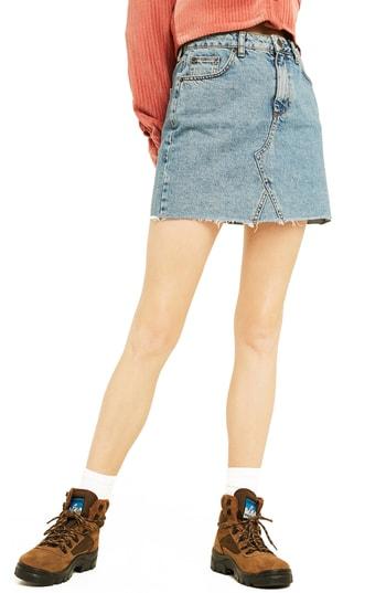 Women's Bdg Urban Outfitters Denim Raw Edge Miniskirt