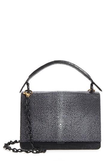 Nancy Gonzalez Divino Genuine Crocodile & Stingray Top Handle Bag - Black