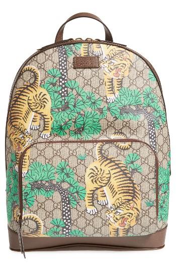 Men's Gucci Tiger Cub Supreme Canvas Backpack -