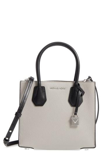 Michael Michael Kors Medium Mercer Leather Tote - Grey