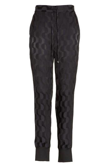 Women's St. John Collection Contrast Stripe Charmeuse Pants - Black