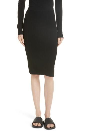Women's Vince Rib Knit Skirt - Black