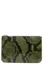 Orciani Large Diamond Genuine Python Pouch -