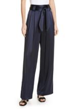 Women's Tory Burch Tie Waist Satin Pants - Blue