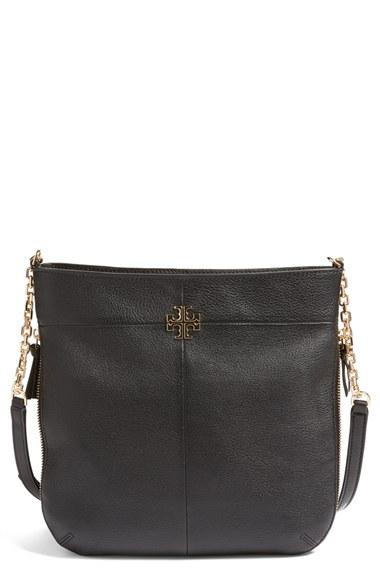 Tory Burch Ivy Swingpack Leather Hobo - Black