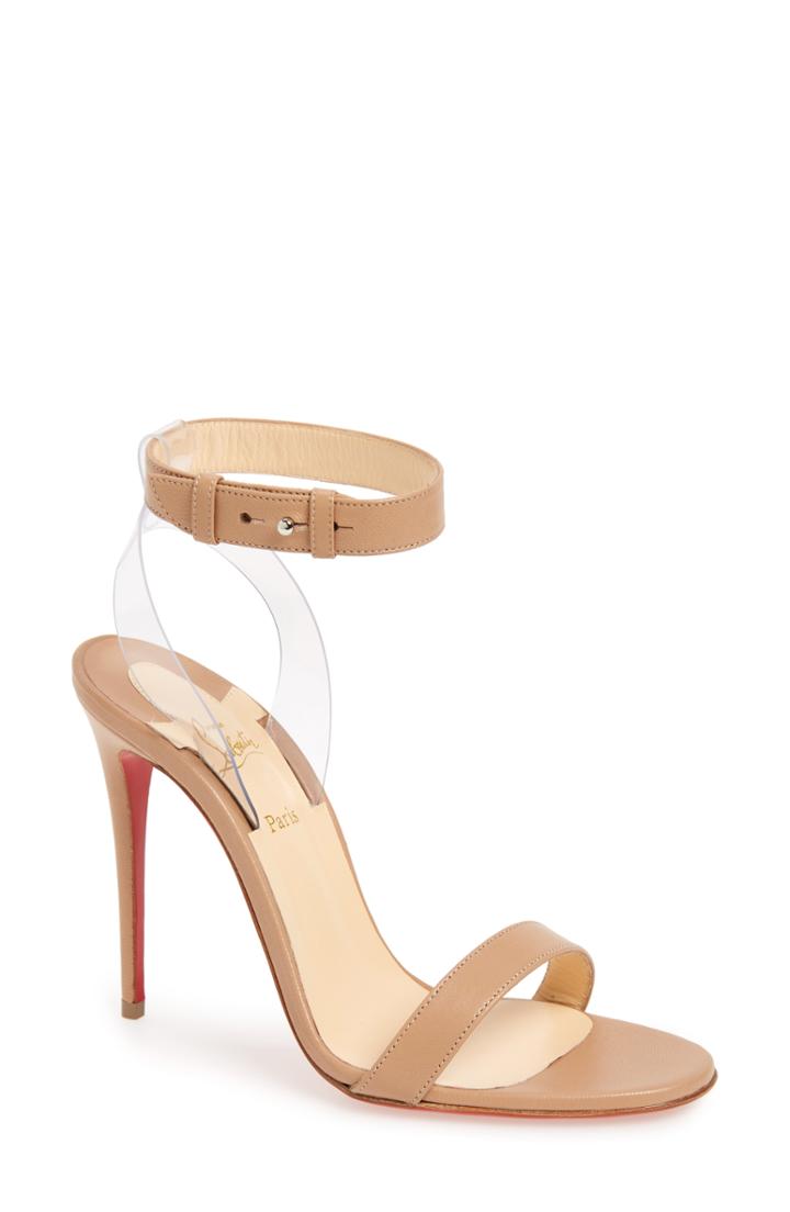 Women's Christian Louboutin Jonatina Sandal Us / 41eu - Beige