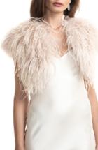 Women's Bubish Berlin Ostrich Feather Bolero - Pink