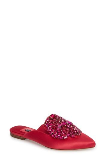 Women's Alice + Olivia Lilly Crystal Embellished Loafer Mule .5 M - Pink