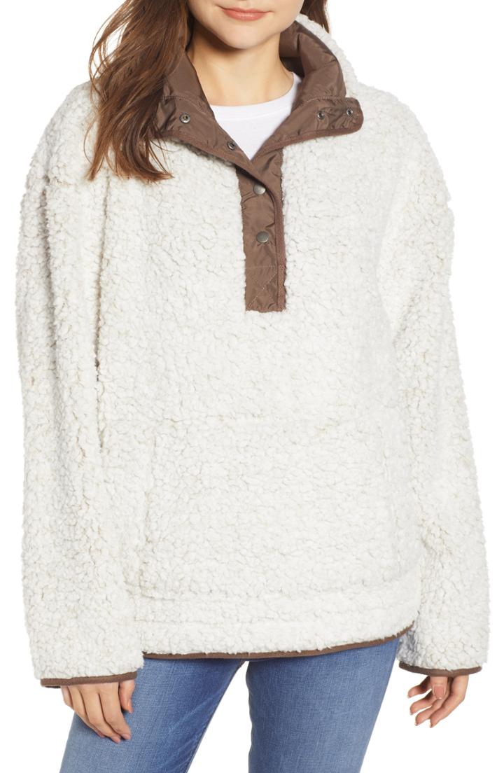 Women's Dylan Frosty Tipped Park Slope Pullover /small - Beige