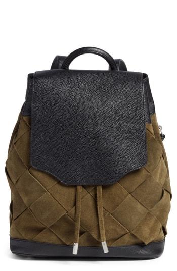 Rag & Bone Pilot Suede & Leather Backpack - Green