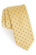 Men's Eton Neat Floral Silk Tie, Size - Yellow