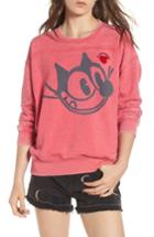 Women's Felix X Scotch & Soda Burnout Applique & Graphic Sweatshirt - Red