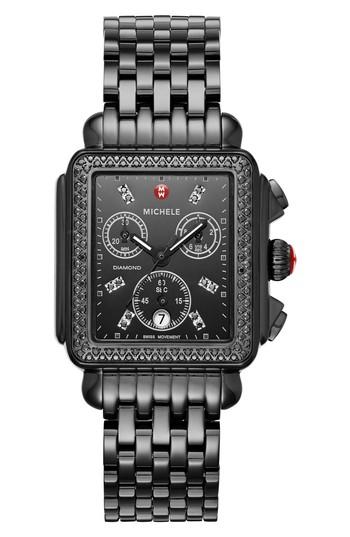 Women's Michele Deco Diamond Watch Head & Bracelet, 34mm X 35mm