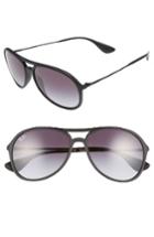 Men's Ray-ban Youngster 59mm Aviator Sunglases - Matte Black