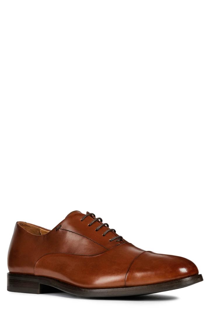 Men's Geox Hampstead Cap Toe Oxford Us / 39eu - Brown