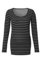 Women's Noppies Ivy Stripe Maternity Shirt, Size - Black