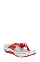 Women's Clarks Arla Glison Flip Flop M - Red