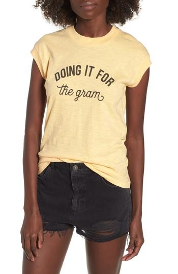 Women's Kid Dangerous Doing It For The Gram Graphic Tee - Yellow