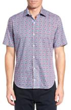 Men's Tailorbyrd Maurice Print Sport Shirt - Coral