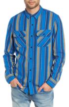 Men's The Rail Stripe Flannel Shirt, Size - Blue