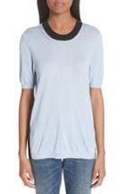 Women's Burberry Malad 42 Silk & Cashmere Tee - Blue