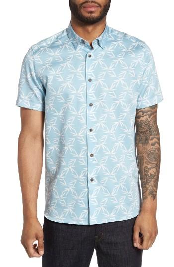 Men's Ted Baker London Lonpalm Print Sport Shirt - Blue