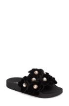 Women's Jeffrey Campbell Jova Flower Embellished Slide Sandal M - Black
