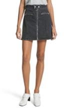 Women's Rag & Bone/jean Isabel Zip Denim Skirt - Black