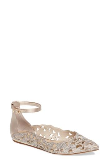 Women's Imagine By Vince Camuto Garyn Ankle Strap Flat .5 M - Beige