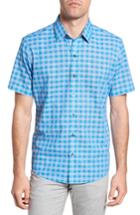 Men's Zachary Prell Ruder Regular Fit Check Sport Shirt - Blue