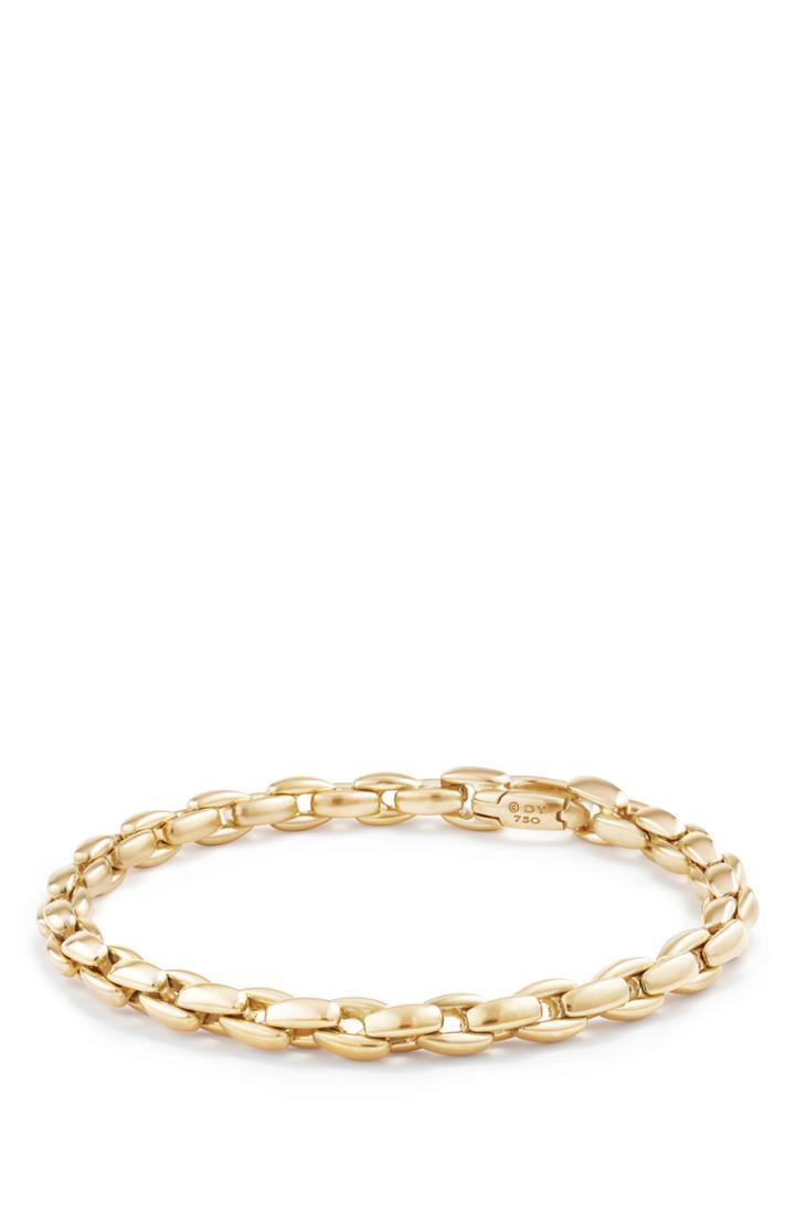 Men's David Yurman Elongated Box Chain Bracelet In 18k Gold, 6mm