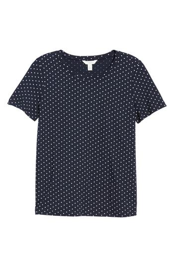 Petite Women's 1901 Short Sleeve Graphic Tee, Size P - Blue
