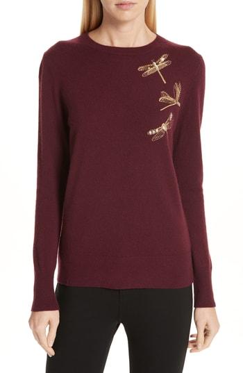 Women's Ted Baker London Nelina Sugarplum Dragonfly Sweater
