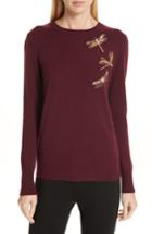 Women's Ted Baker London Nelina Sugarplum Dragonfly Sweater