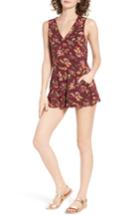 Women's Obey Dark Bloom Romper - Red