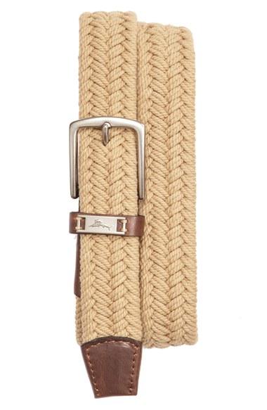 Men's Tommy Bahama Webbed Cotton Belt - Khaki