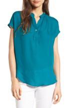 Women's Amour Vert Renata Silk Blouse - Blue