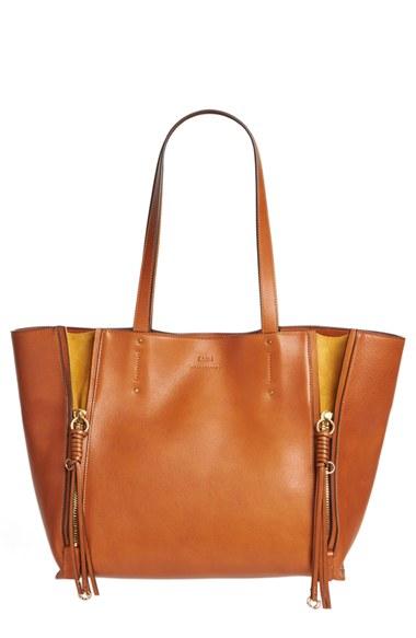 Chloe Medium Milo Calfskin Leather Tote - Brown