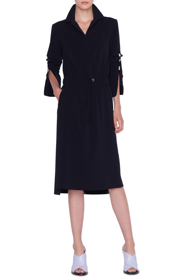 Women's Akris Punto Tuxedo Stripe Shirtdress - Black