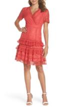 Women's French Connection Arta Tiered Lace Dress - Red