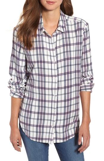 Women's Caslon Plaid Shirt - Ivory