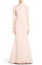 Women's Carolina Herrera Draped V-back Gown - Pink